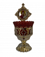 Vela grande perforada Virgen María con el Niño