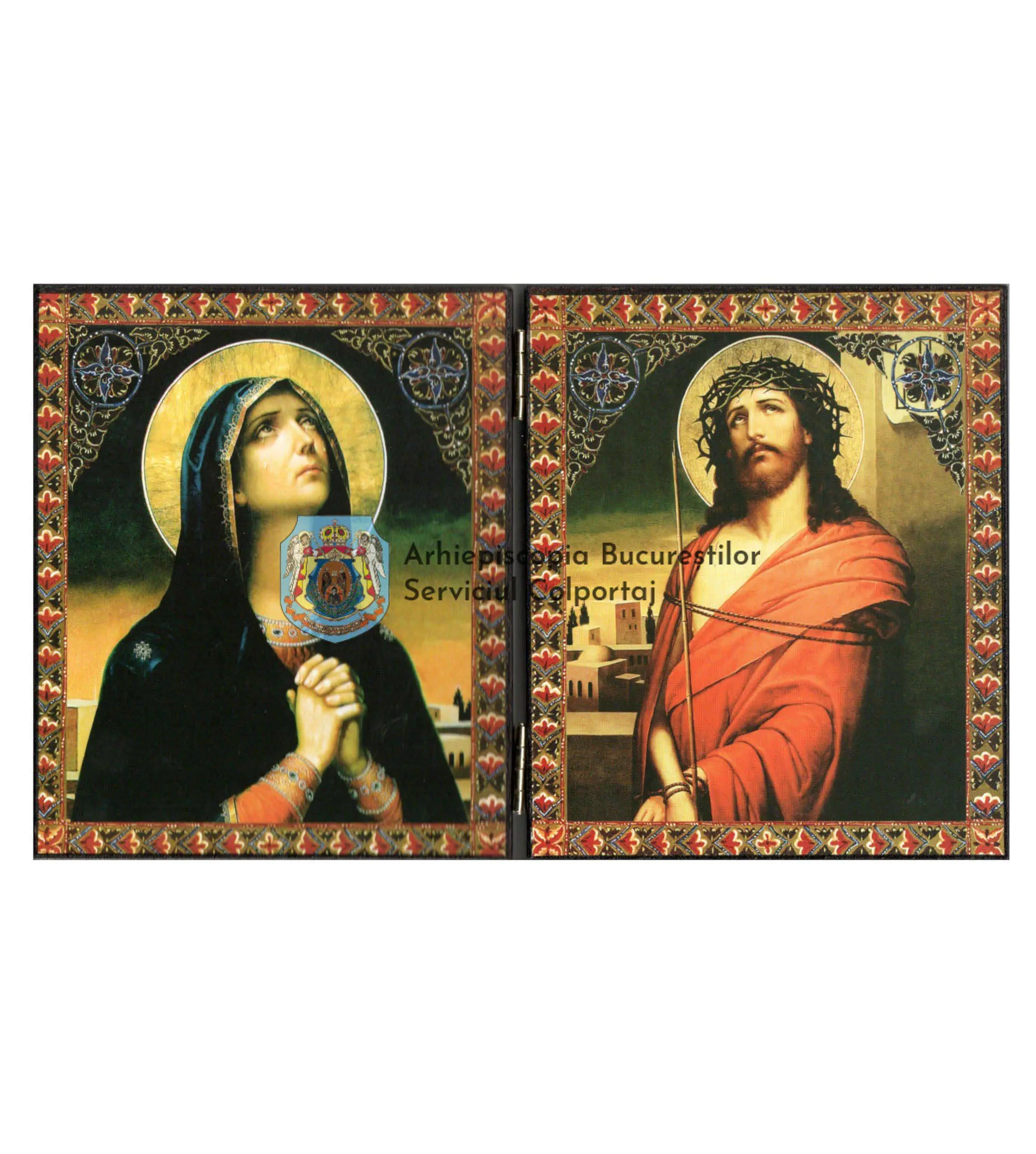 Icoană Diptica Mică - Fecioara Maria si IIsus Model 2 Icoană Diptica Mică - Fecioara Maria si IIsus Model 2