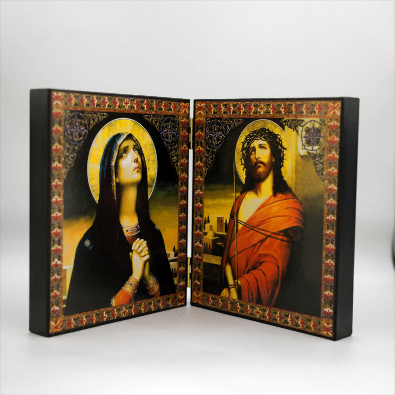 Icoană Diptica Mică – Fecioara Maria si IIsus Model 1