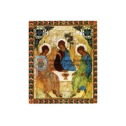 Icoană Litografiată Sfânta Treime - Mica 12 x 10 cm
