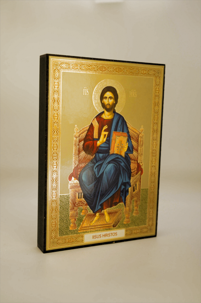 Icono litografiado del Salvador Jesucristo - Pequeño 16 x 11 cm