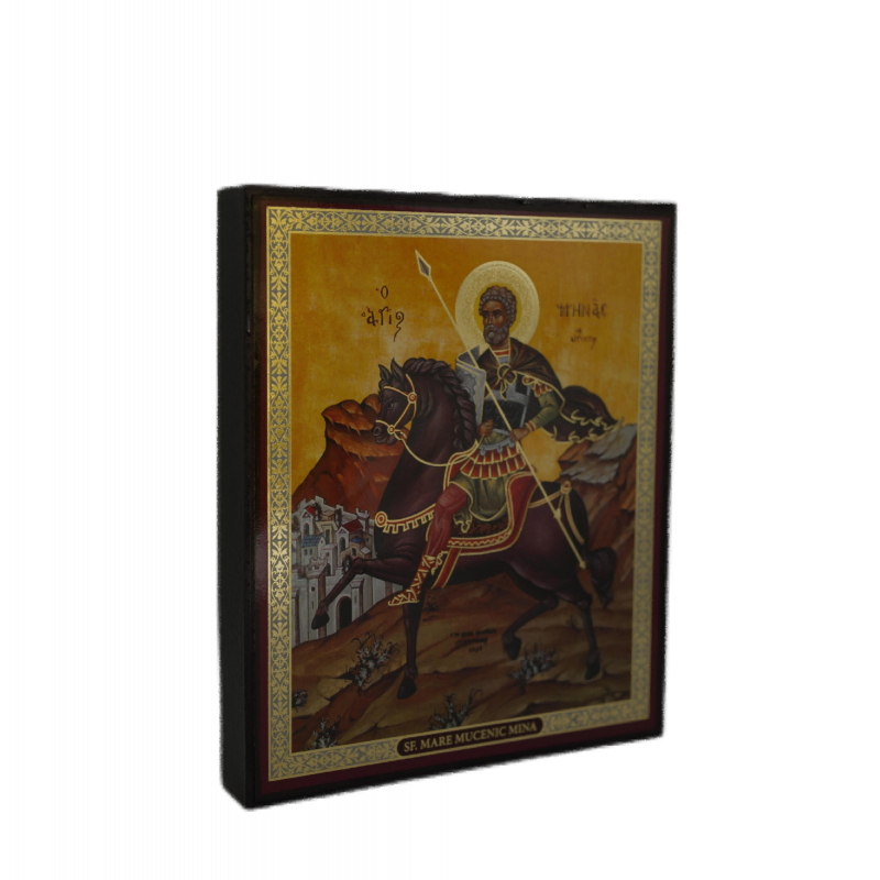 Icono del Gran Mártir San Miguel Mina - 17x14 cm, Sagrado
