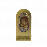 Iconiţă mică aurie – Maica Domnului 6 x 4 cm