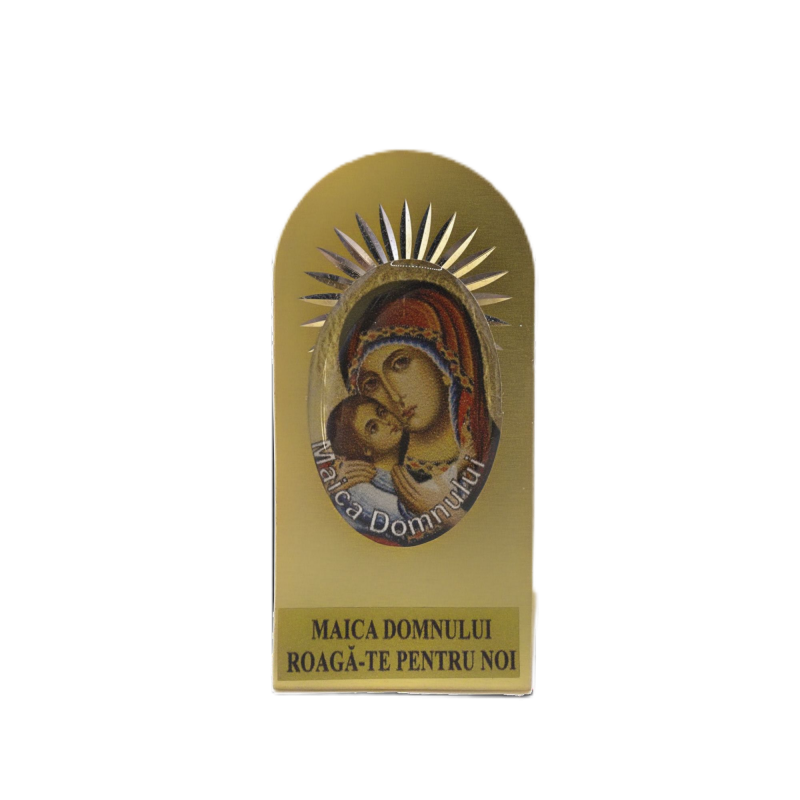 Iconiţă mică aurie – Maica Domnului 6 x 4 cm