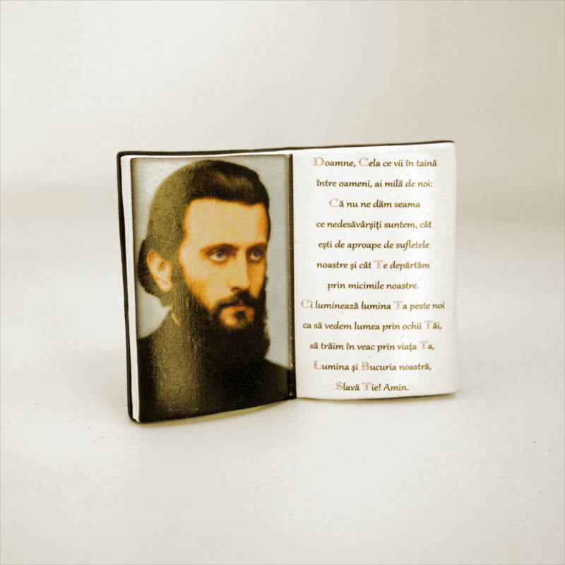 Icoană Diptică Arsenie Boca cu Rugăciune
