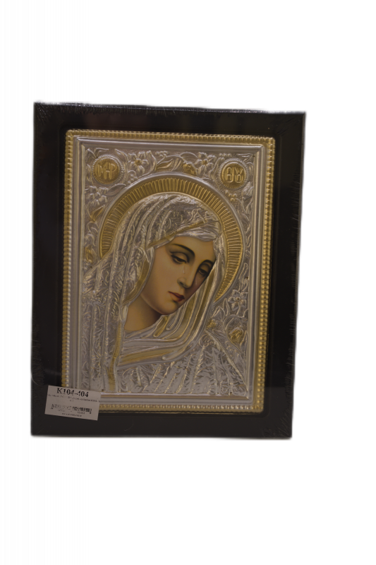 Icoană Metalică – Maica Domnului cu Lacrimi, 19×24 cm, Produs Ortodox Sfințit