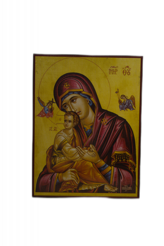 Icoană pe Lemn – Maica Domnului Pathousa, 20×24 cm, Sfințită