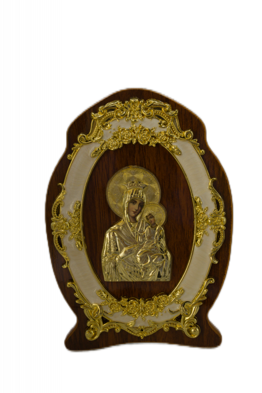 Icoană pe Lemn – Maica Domnului cu Pruncul, 15×25 cm, Sfințită