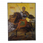 Icono sobre madera - Santa Mina, 14×19 cm, Sagrado