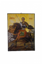 Icoană pe Lemn – Sfântul Mina, 14×19 cm, Sfințita