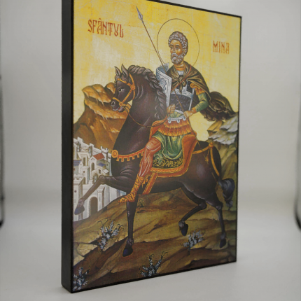 Icoană pe Lemn – Sfântul Mina