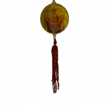 Medalion Auto Rotund 6 cm, Icoană Portabilă Sfințită Model 1