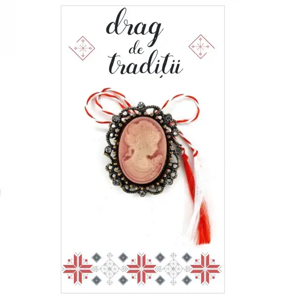 Martisor brosa Dama cu Camelii Martisor brosa Dama cu Camelii