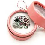 Martisor brosa Elefantel in cutiuta