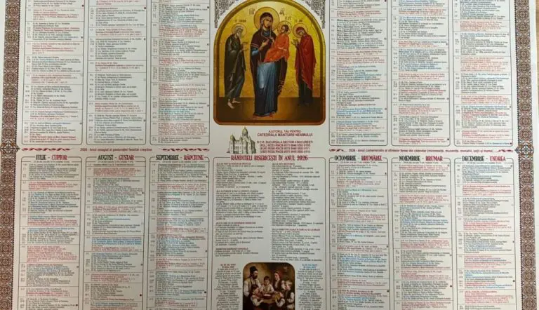 Calendar Creștin Ortodox 2026