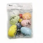 Set de 6 Huevos de poliestireno de colores para pintar - Actividad creativa ortodoxa de Pascua