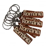 Breloc suvenir din lemn – ROMANIA