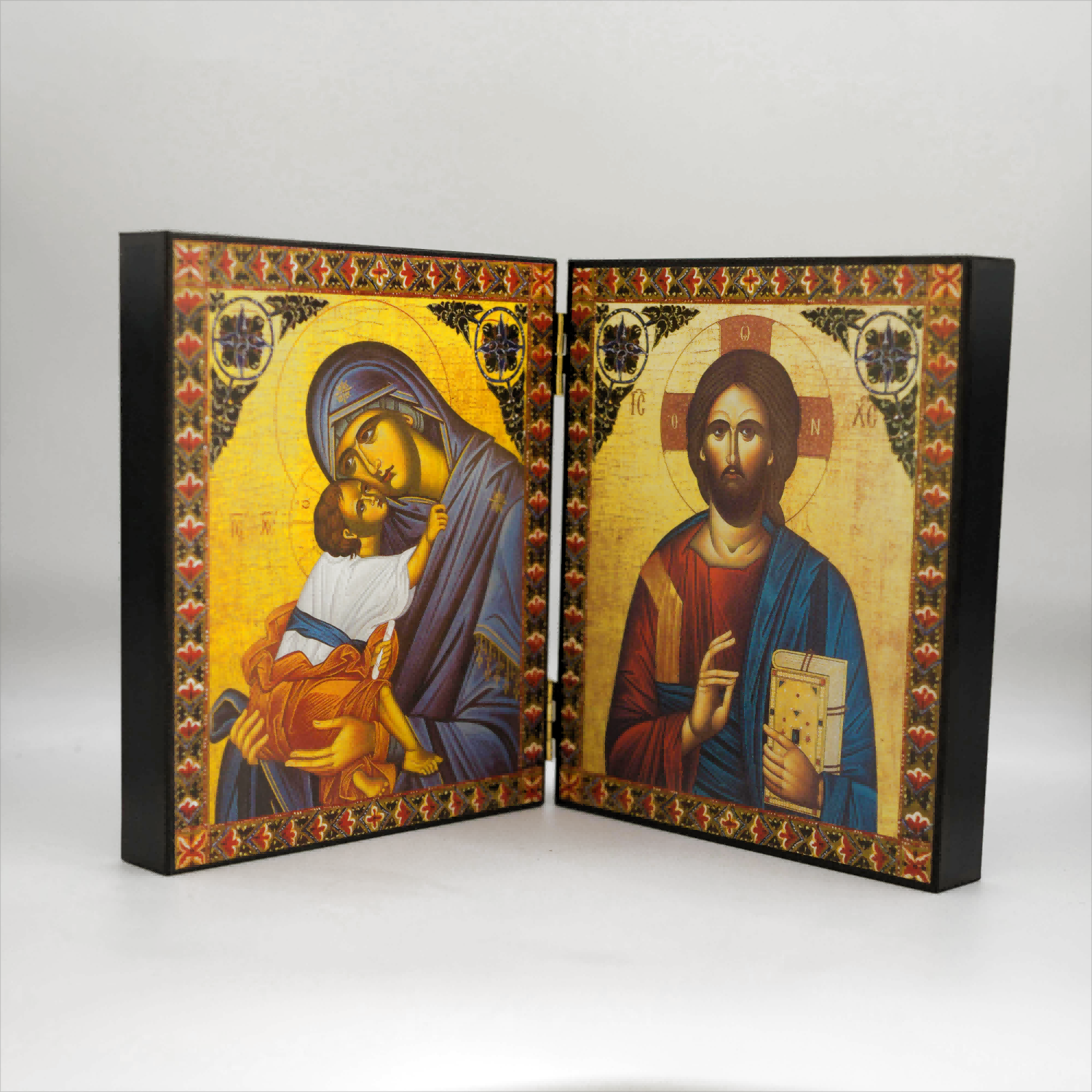 Icoană Diptica Mică - Fecioara Maria si IIsus 12 x 10 cm 3 Icoană Diptica Mică – Fecioara Maria si IIsus Model 2