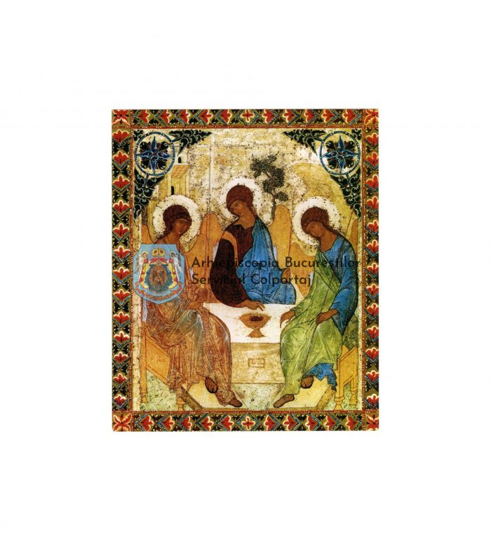 Icoană Litografiată Sfânta Treime - Mica 12 x 10 cm