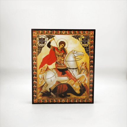 Pequeño icono de San Jorge 12 x 10 cm, Mica, Santo