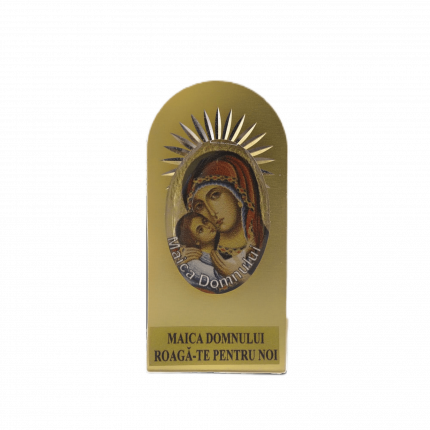 Pequeño icono dorado - Madre de Dios 6 x 4 cm