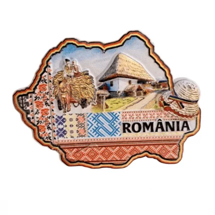 Magnet suvenir Romania - ceramica Corund 8 cm
