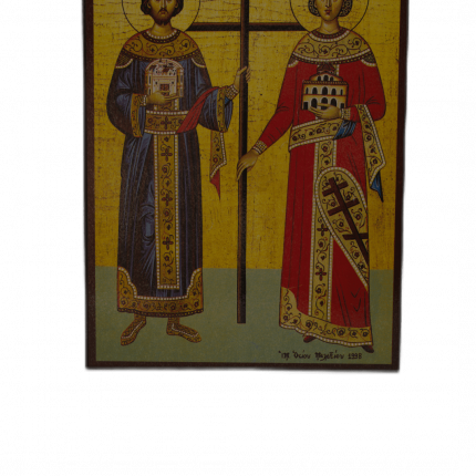 Icoană Sfinții Constantin și Elena – 14×19 cm, Produs Ortodox Sfințit