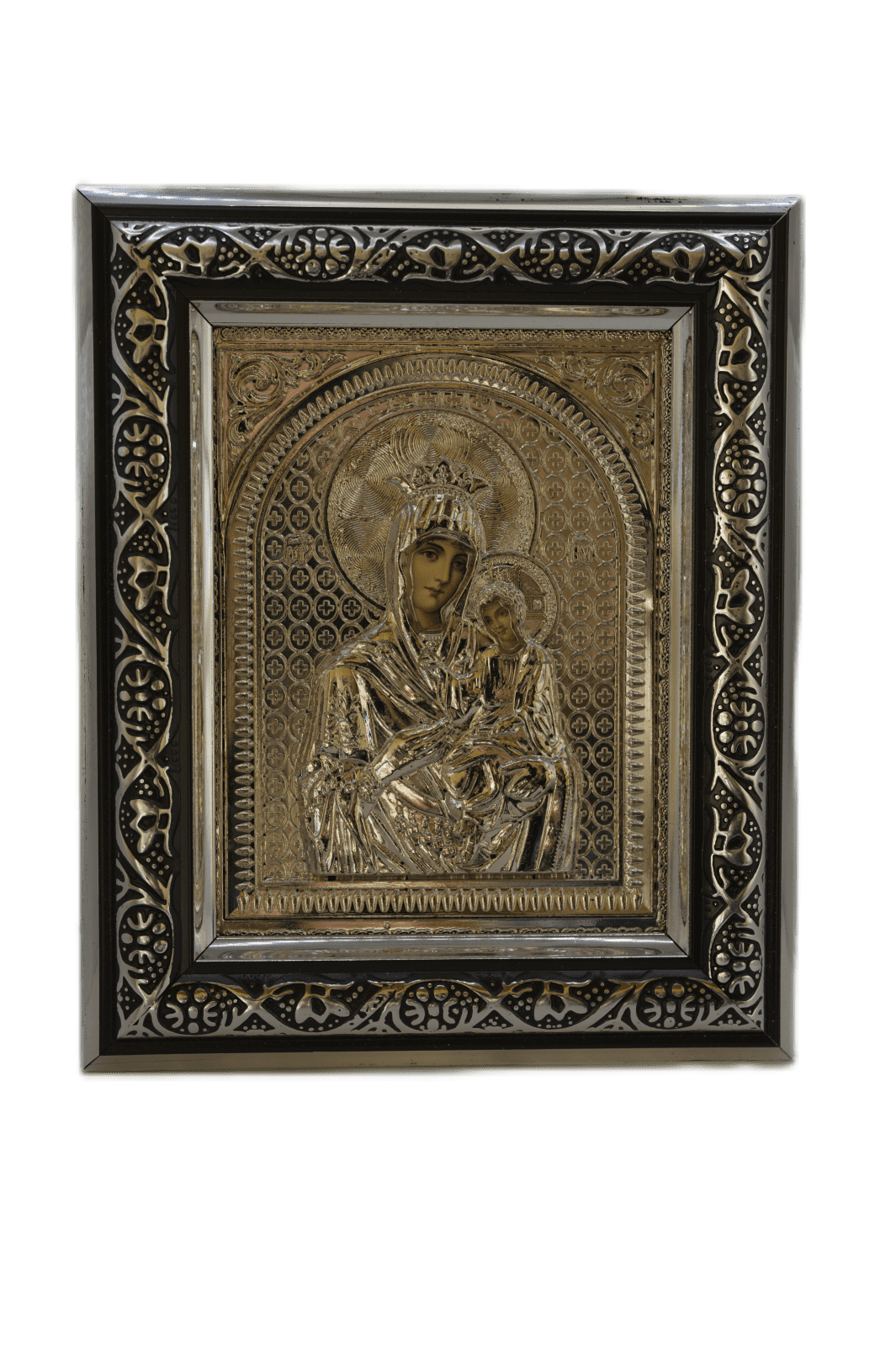Icono enmarcado 14x17 cm Madre de Dios con el Niño