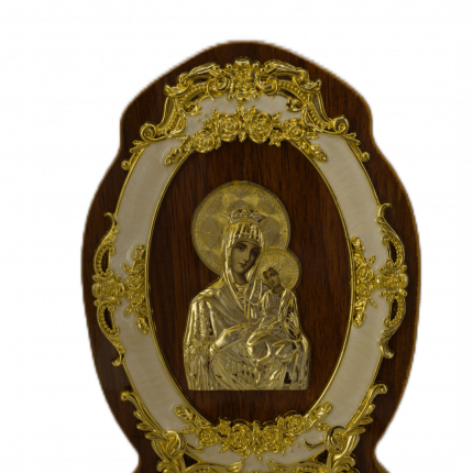 Icono sobre madera - Madre de Dios con el Niño, 15×25 cm, Santificado