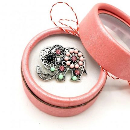 Martisor brosa Elefantel in cutiuta