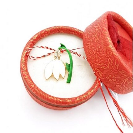 Broche Martisor Gacela delicada en lata