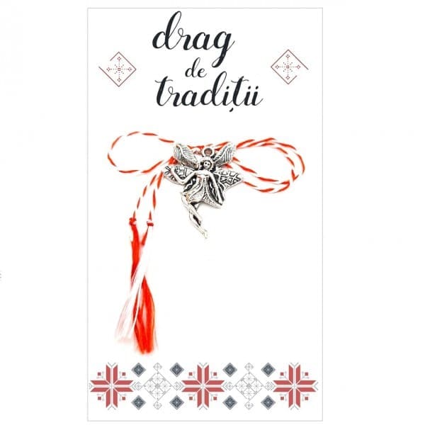 Colgante de plata tibetana martisor Hada del Bosque Tibetano