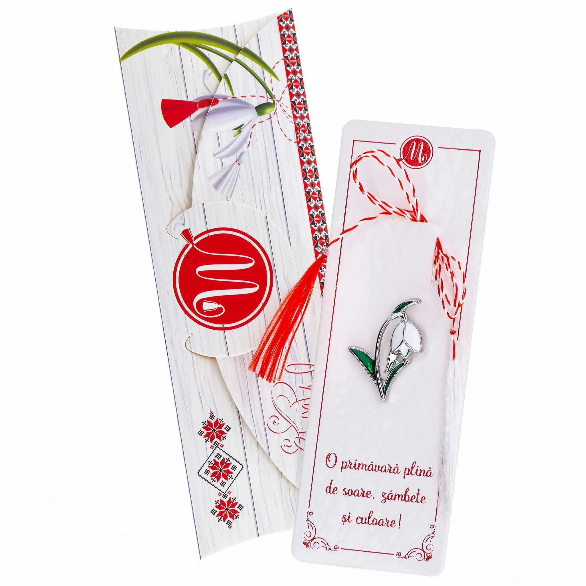 Martisor broche Zalia campanilla delicada con bolsita de regalo y mensaje personalizado
