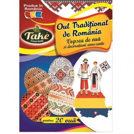 Vopsea Ouă Tradițională pentru Paște Ortodox – Kit Complet Oul Tradițional, 20 Ouă